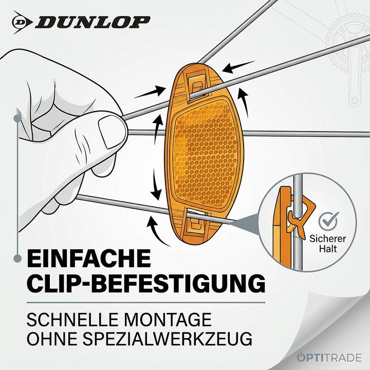 Actual product image Dunlop Bike spoke reflector K-mark 4p