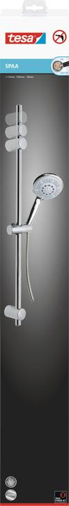 Produktbild tesa SPAA Duschstange mit Duschbrause inkl. Klebelösung ohne Bohren (5 Strahlarten)