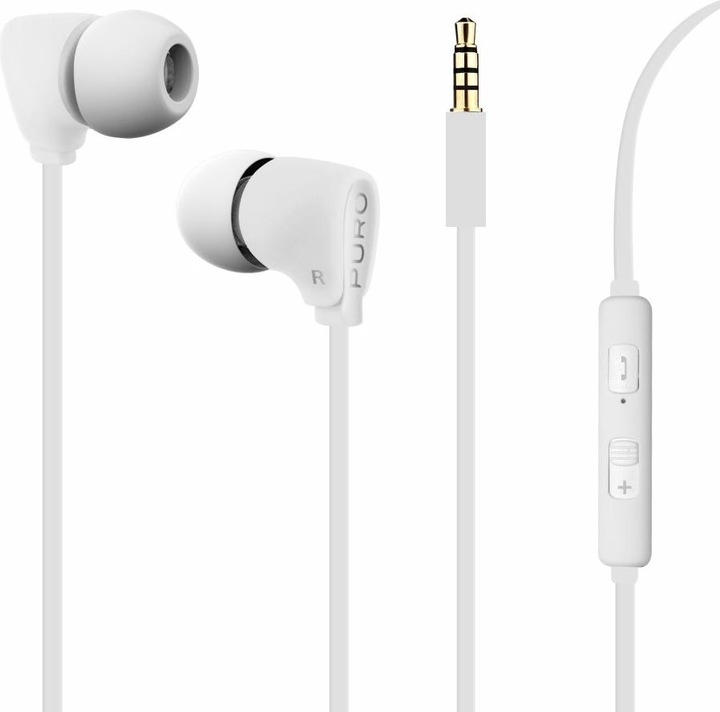 Puro IPHF20 Kabling Hvid Øreproptelefo (Cable)
