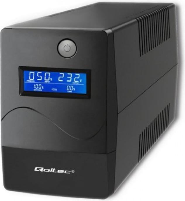 Qoltec 53978 UPS Monolith 650VA 360W LCD (360 W, Line-Interaktiv USV)