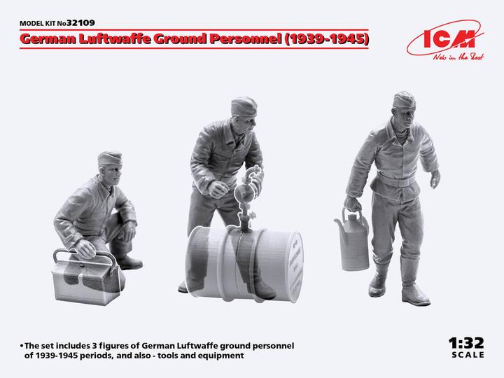 Produktbild ICM German Luftwaffe Ground Personnel(1939-1945)(3 figures)