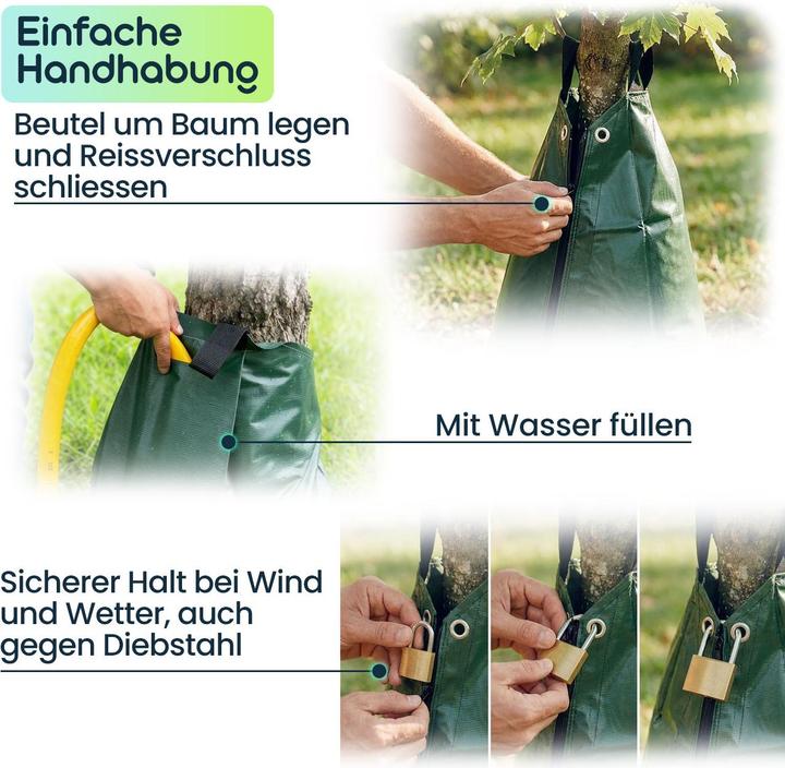 Actual product image Ideoon 2er-Set Baum-Bewässerungssack (Tree watering bag)