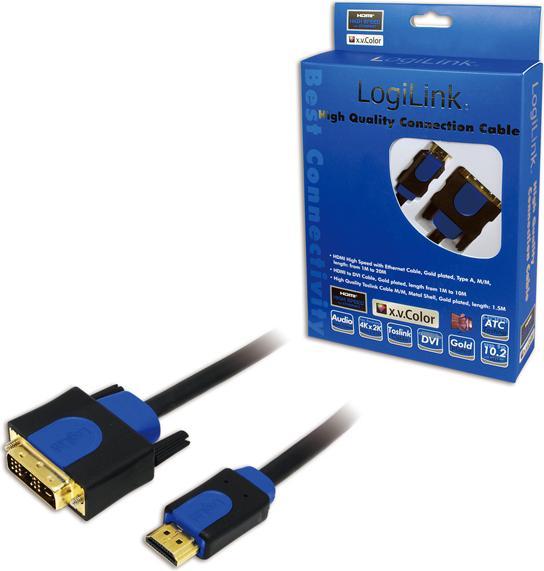 Produktbild LogiLink HDMI (Typ A) — DVI (2 m)
