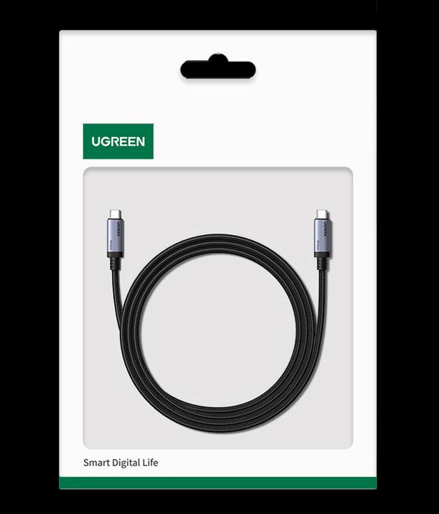 Image du produit Ugreen - Data Cable L706 (65383) - USB-C to USB-C, 80Gbps, 240W, 1m - Black (1 m, USB 4.0, 240 W)