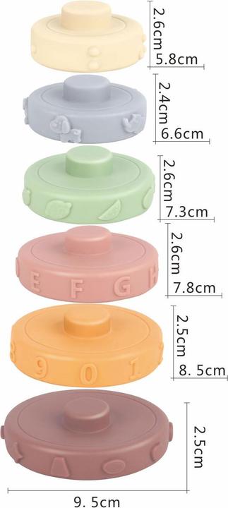 Actual product image Baby stacking tower pastel