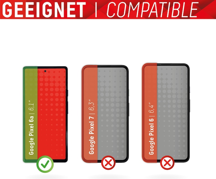 Productafbeelding Displex Slim glas, schermbeschermer (1 Stuk, Google Pixel 6a)