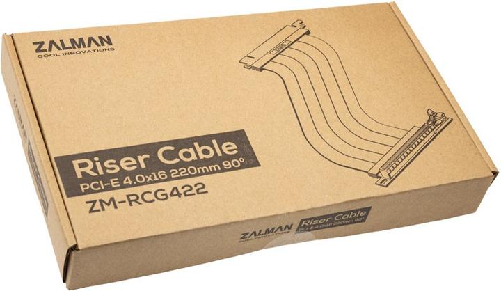Actual product image Zalman Riser ribbon cable - PCI-E 4.0 x16, 90 degrees (0.22 m)