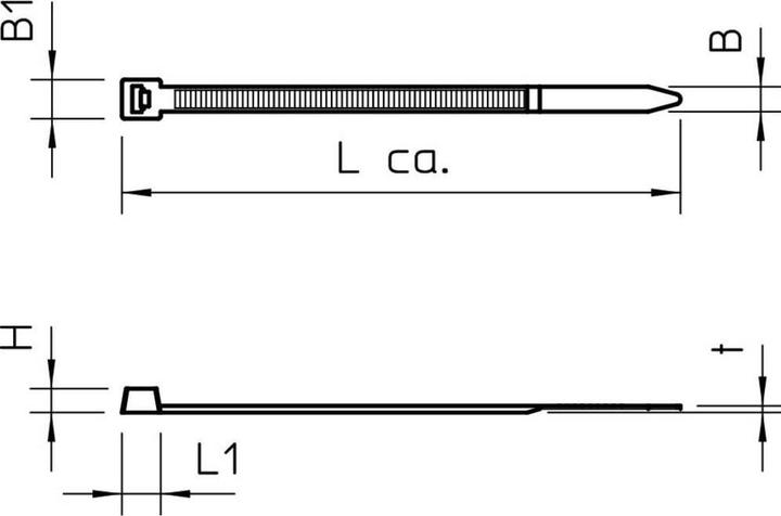 Produktbild OBO Bettermann OBO Kabelbinder 2.5x100mm PA sw UV 565 2.5x100 (Kunststoffkabelbinder, 100 mm)