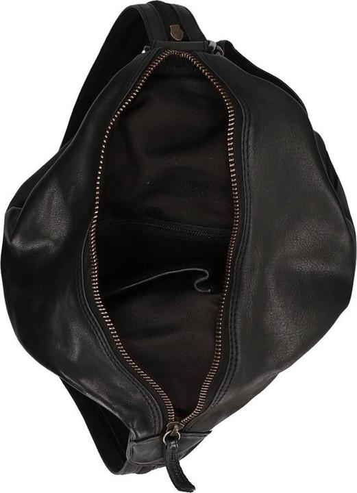 Actual product image Bear Rock Bear Design Backpack Cow Lavato Leather - Black