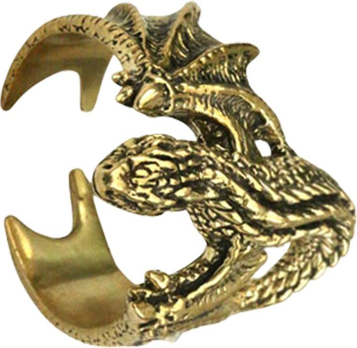 Produktbild Star Piercing Ring vergoldet Drache (57)