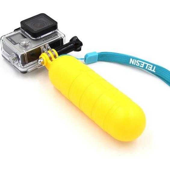 Telesin Impugnatura galleggiante per fotocamere sportive e d'azione (GP-MNP-102), Accessori action cam, Giallo, Arancia