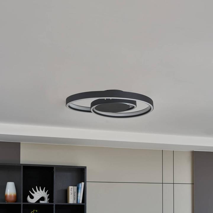 Produktbild Lindby Erlinik LED-Deckenleuchte, stepdim, schwarz (2200 lm)