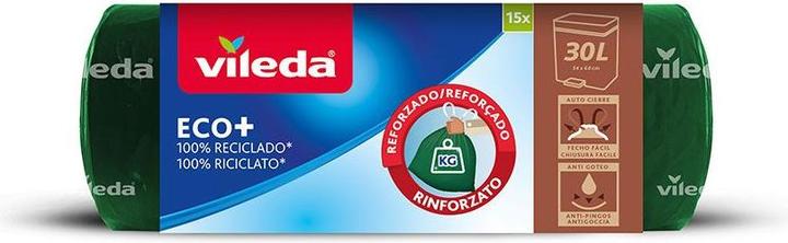 Vileda Bolsa De Basura Reforzada 30l 100% Reciclada Ecobag Bin Liner Reinforced (15x, 30 l)