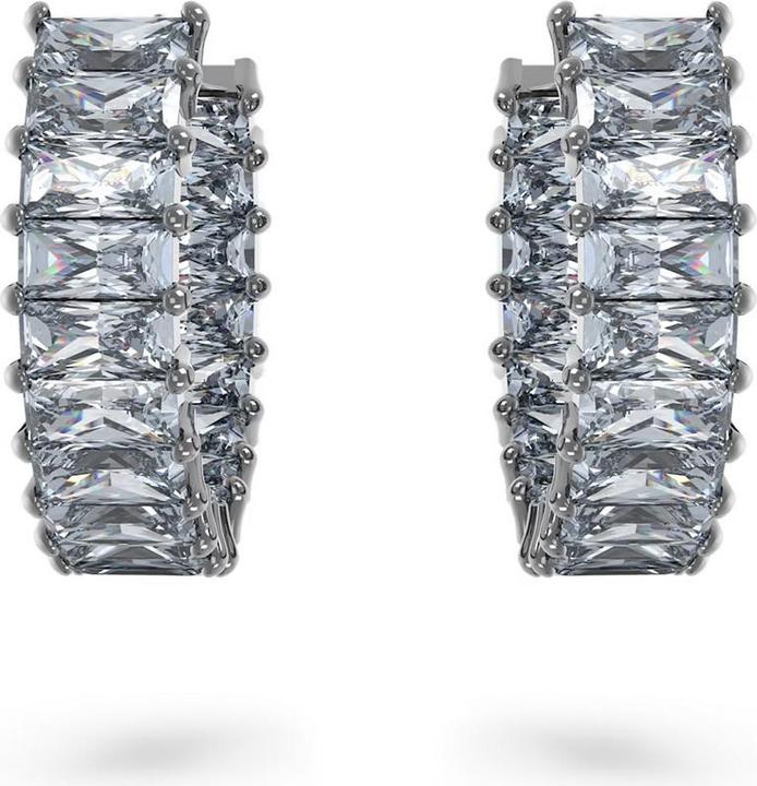 Actual product image Swarovski Matrix Creoles Baguette Cut Grey (Swarovski Metal)