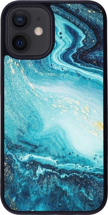 Actual product image PhoneLook Coque Silicone rigide noir Sea Foam Blue (Apple iPhone 12 mini)