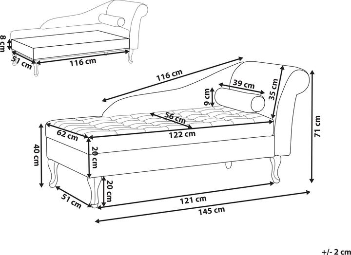 Actual product image Beliani Pessac (Recamiere)