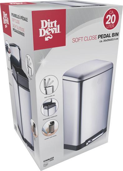 Produktbild Dirt Devil Pedal bin 20L 2pc soft close (20 l)
