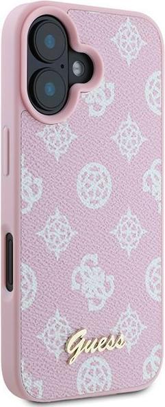 Produktbild Guess GUHMP16MPGPYSP iPhone 16 Plus 6.7" różowy/pink hardcase Peony Script Logo MagSafe (Apple iPhone 16 Plus)