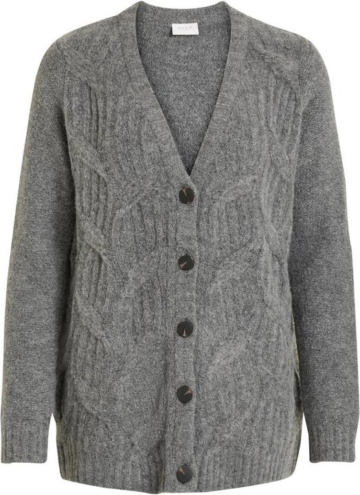 Vila V-Ausschnitt Zopfmuster Strickjacke (L)
