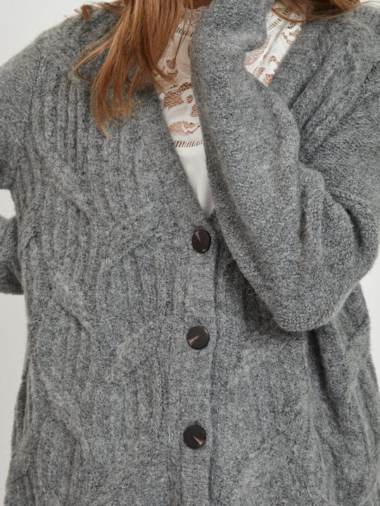 Produktbild Vila V-Ausschnitt Zopfmuster Strickjacke (L)