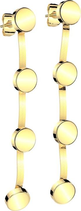 Produktbild Star Piercing Ohrstecker vergoldet Teller Anhänger drei Teller (ohne Messing, Chirurgenstahl 316L)