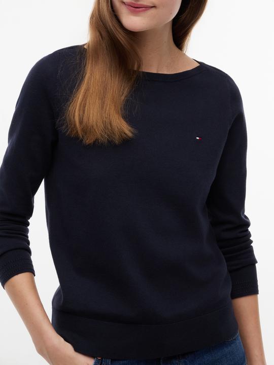Produktbild Tommy Hilfiger Damen Pullover Co Jersey Stitch Sweater U-Boot-Ausschnitt (M)