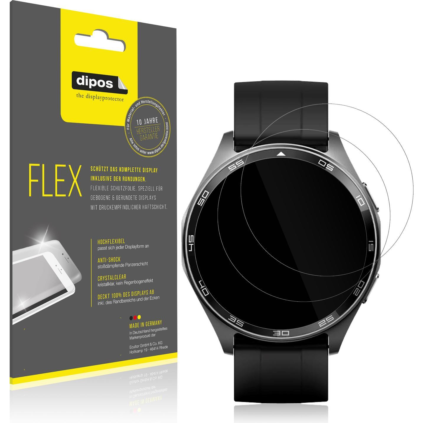 Dipos 3D Full Cover Schutzfolie, Smartwatch Schutzfolie, Transparent