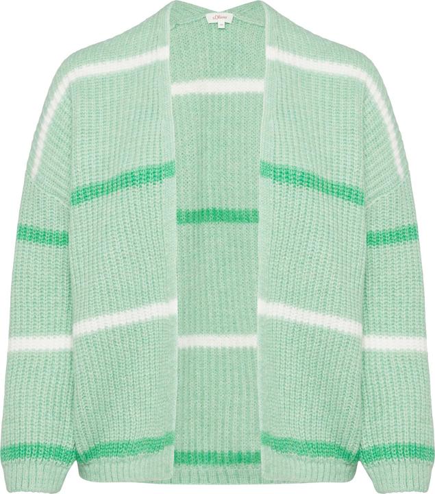 Produktbild S.Oliver Strickjacke Gestreifter Cardigan mit überschnittenen Schultern (44)