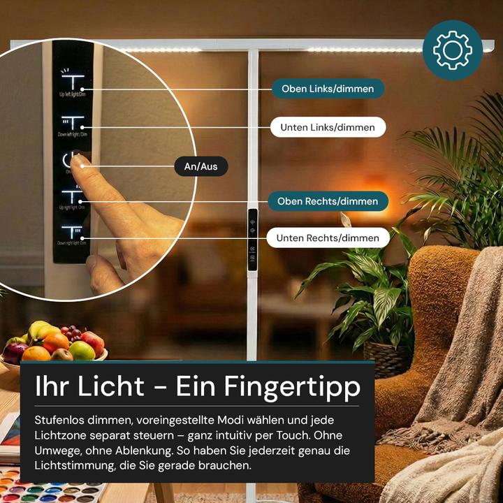 Actual product image Luxula LED office floor lamp - Slim Line, Duo (5000 lm)