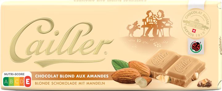Actual product image Cailler Tafelschokolade Blond mit Mandeln (100 g)
