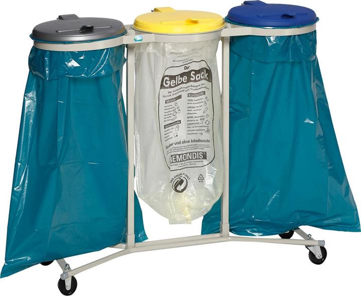 Image du produit VAR Abfallsammler 3x120 l verz. fahrbar H980 mm (120 l)