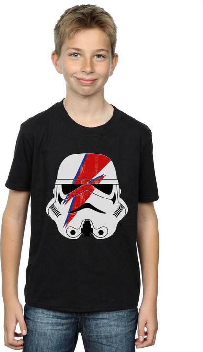 Actual product image Star Wars Boys Glam Stormtrooper Lightning Bolt Cotton T-Shirt (116)
