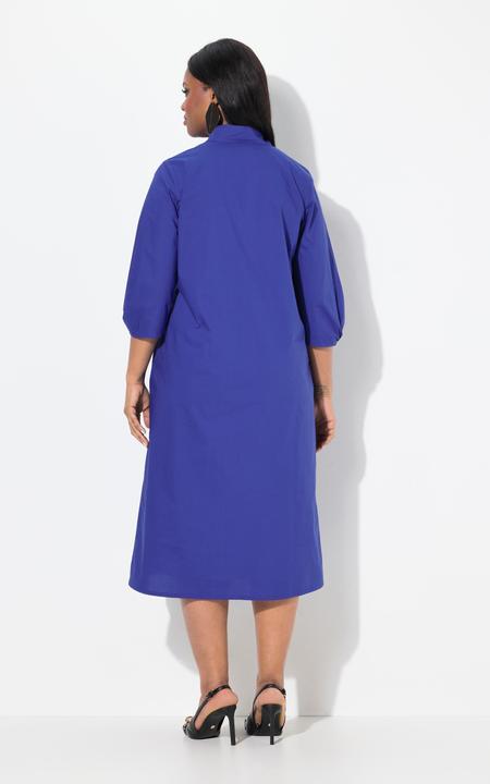 Actual product image Ulla Popken Paper Touch 3/4 Sleeve Collared Dress (60)