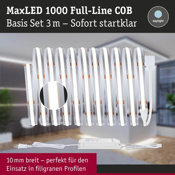 Image du produit Paulmann MaxLED 1000 Full-Line COB Stripe Set (Lumière du jour, 300 cm, Intérieur)