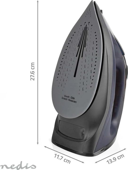 Actual product image Nedis Iron | 2200 W | Steam Shot | Ceramic | 0.26 l (2200 W, 0.01 g/min)