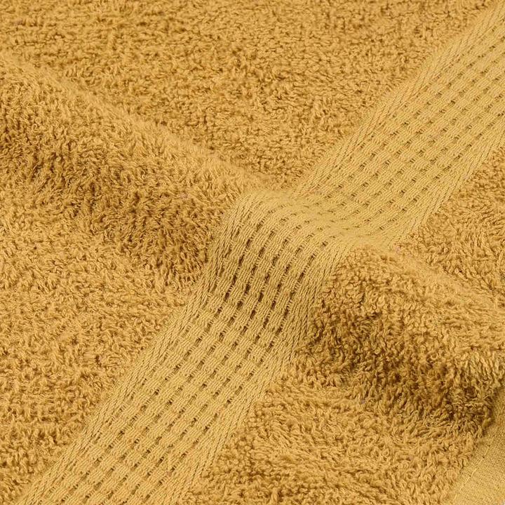 Actual product image vidaXL Towels 2 pcs. Golden 50x100 cm 360 g/m² 100% cotton Bath towel (50 x 100 cm)