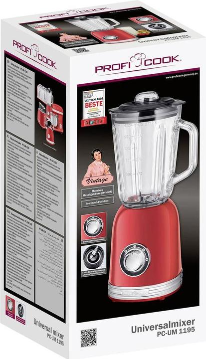 Produktbild Proficook Standmixer PC-UM 1195 Rot (800 W)