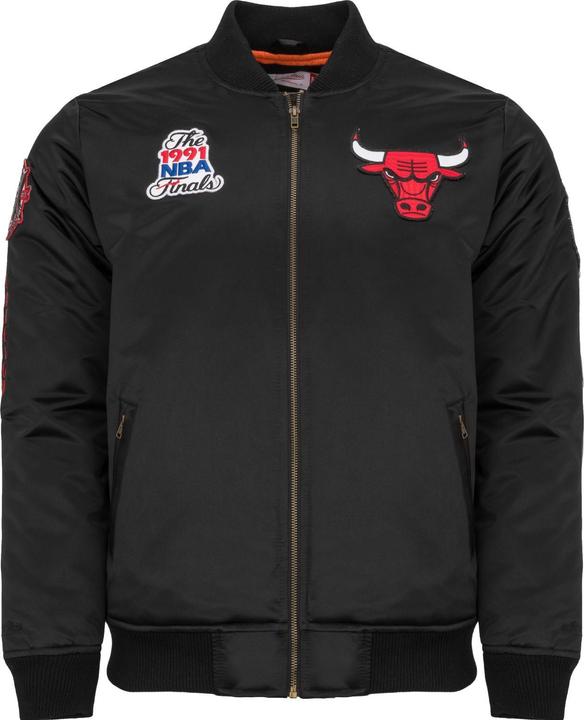 Immagine prodotto Mitchell & Ness M&N Satin Bomber Veste - PATCHES Chicago Bulls noir (L)