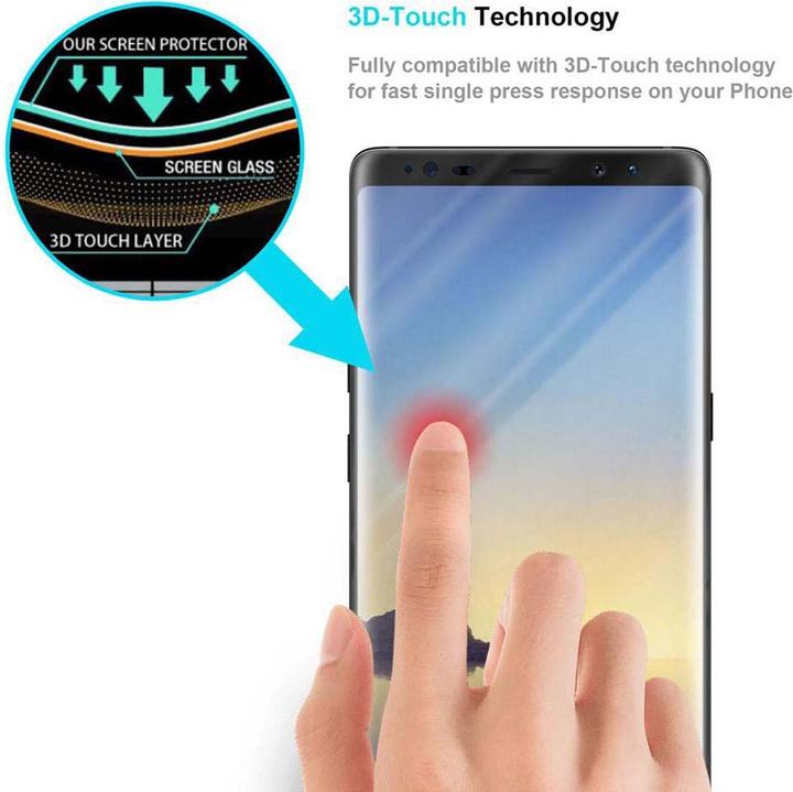 Produktbild Cadorabo Full Glue Displayschutzglas (1 Stück, Samsung Galaxy Note 8)