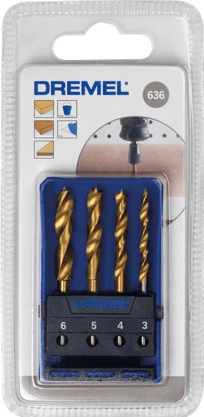 Immagine prodotto Dremel Set di punte per legno Ø 3.0 / 4.0 / 5.0 / 6.0 mm (4 pezzi) (3, 4, 5 e 6 mm)