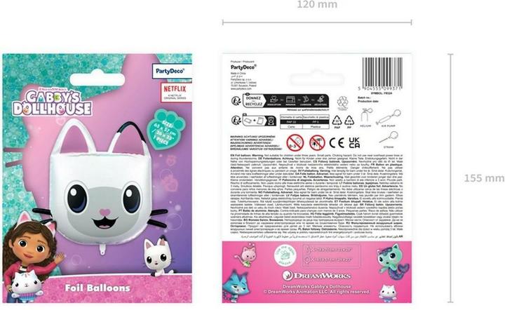 Actual product image Partydeco Pandy Paws Foil Balloon, 65x57 cm, mix (1x)