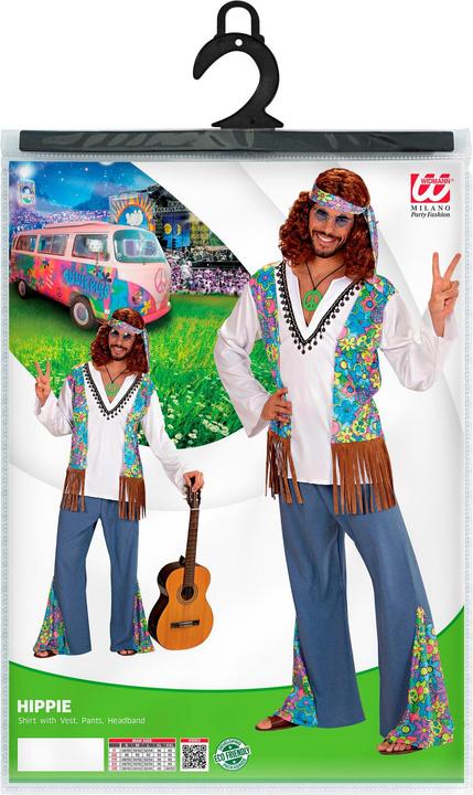 Produktbild Widmann Hippie Kostüm: Flower Power Outfit (XXL)