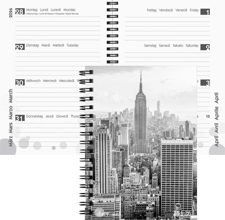 Immagine prodotto Biella Mydiary Wire-O (14,5 x 20,5 cm, Tedesco, Italiano, Francese, Inglese)