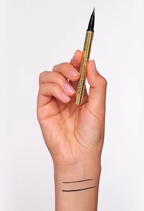 Actual product image Eveline Wonder Match Superthin Waterproof Eyeliner Pencil Black (Black)