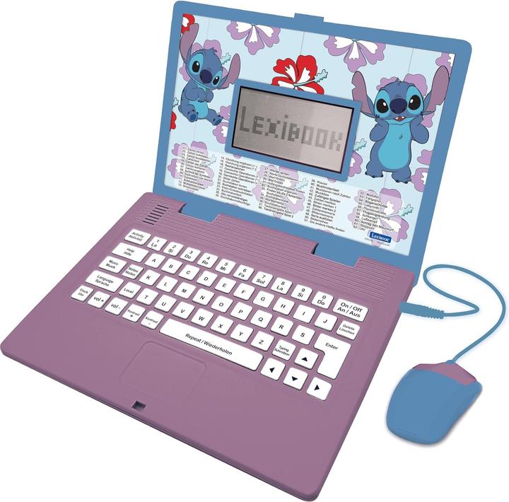 Actual product image Lexibook Learning laptop Stitch DE/ENG with 124 activities Blue/purple (German, English)
