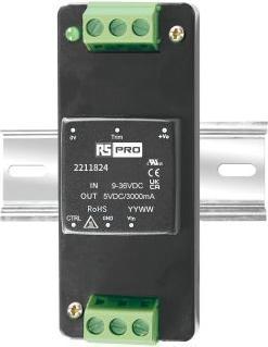 Produktbild RS PRO DIN-Schienen Netzteil, 9 36V dc, 5V dc / 3A 15W