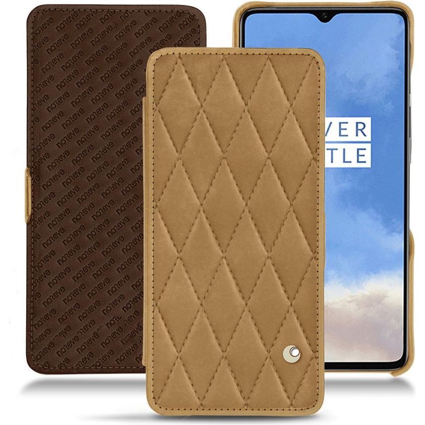 Noreve Lederschutzhülle horizontal (OnePlus 7T), Smartphone Hülle, Braun