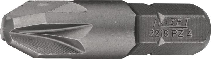 Actual product image HAZET Bit 2218-PZ4 ∙ Hexagon, solid 8 (5/16 inches) ∙ Pozidriv profile PZ ∙ PZ4 (Cross Pozidriv PZ)
