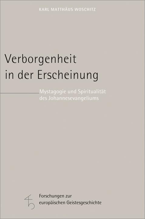 Produktbild Verborgenheit in der Erscheinung (Deutsch, Karl M. Woschitz, 2012)