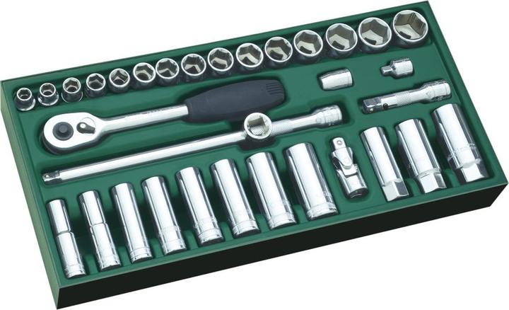 SATA Tool assortment 3/8" hex ES insert 33 pcs.